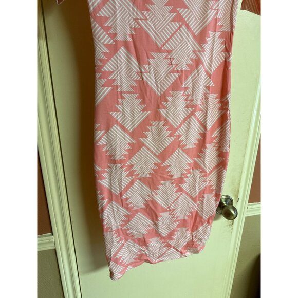 LuLaRoe XXS julia Pink & White Geometric Pattern Dress - Picture 3 of 7